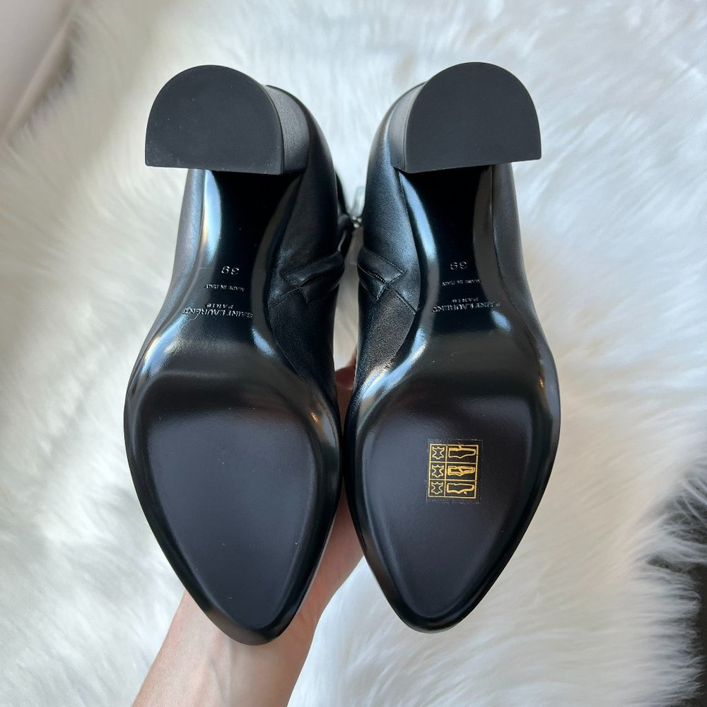 Saint Laurent Women's Black Joplin 105 Buckle B Baby Horse Size 39 - Picture 13 of 16